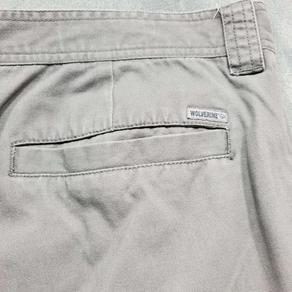 Wolverine Flat Front Dark Wash Cargo Shorts Gray 6 Pockets Men Size 38 - Picture 5 of 11